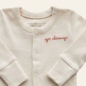 Organic Cotton Go Dawgs Georgia Bulldogs Onesie Pajamas